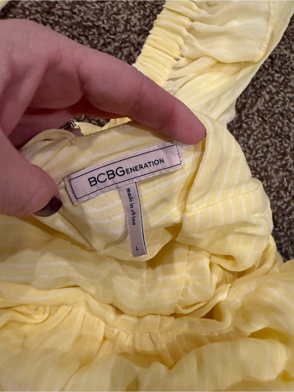 WomenYellow Ruffle Strap Dress - Picture 2 of 4